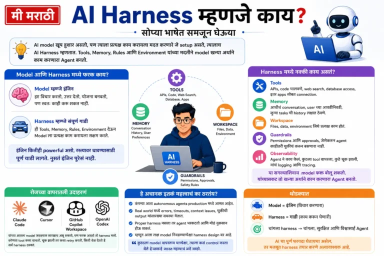 AI Harness म्हणजे काय? Model, Agent आणि Harness Engineering समजून घ्या